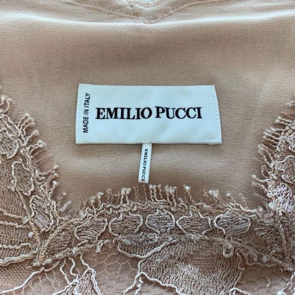 EMILIO PUCCI BLUSH LACE BELTED DRESS SIZE IT 42 / US 8 NWOTS! - Picture 14 of 15